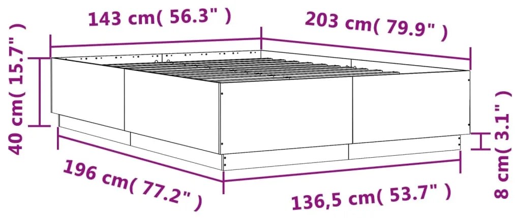 Giroletto Grigio Cemento 140x200 cm in Legno Multistrato