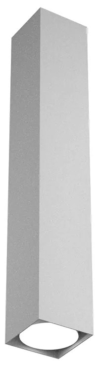 Plafoniera Moderna Cubica Plate Metallo Grigio 1 Luce Gx53