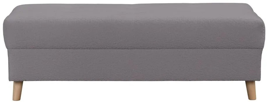 Sgabello grigio scuro in tessuto bouclé Ariella - Ropez