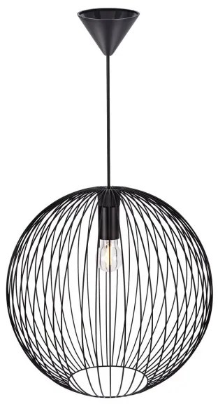 Nordlux - Lampadario a sospensione su cavo BERONI 1xE27/60W/230V nero