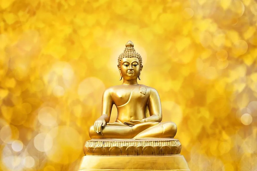 Carta da parati autoadesiva – Statua dorata di Buddha