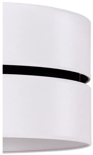 Duolla - Lampadario a sospensione con filo DUO 1xE27/15W/230V diametro 40 cm bianco/nero