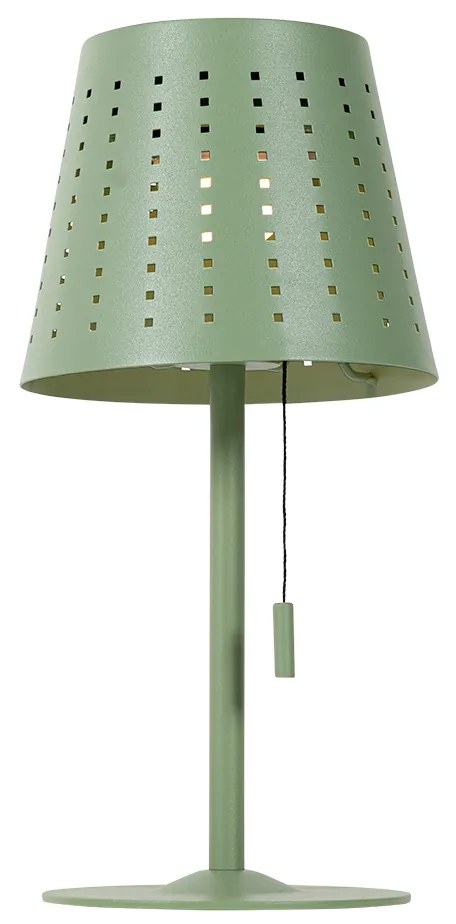 Set di 2 lampade da tavolo verdi con LED dimmerabile a 3 livelli ricaricabile e solare - Ferre