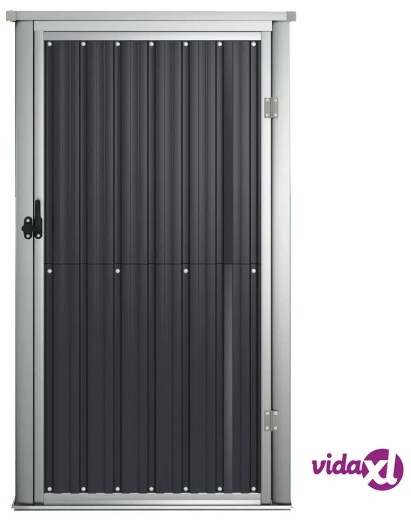 vidaXL Capanno per Attrezzi Antracite 88x89x161 cm Acciaio Zincato