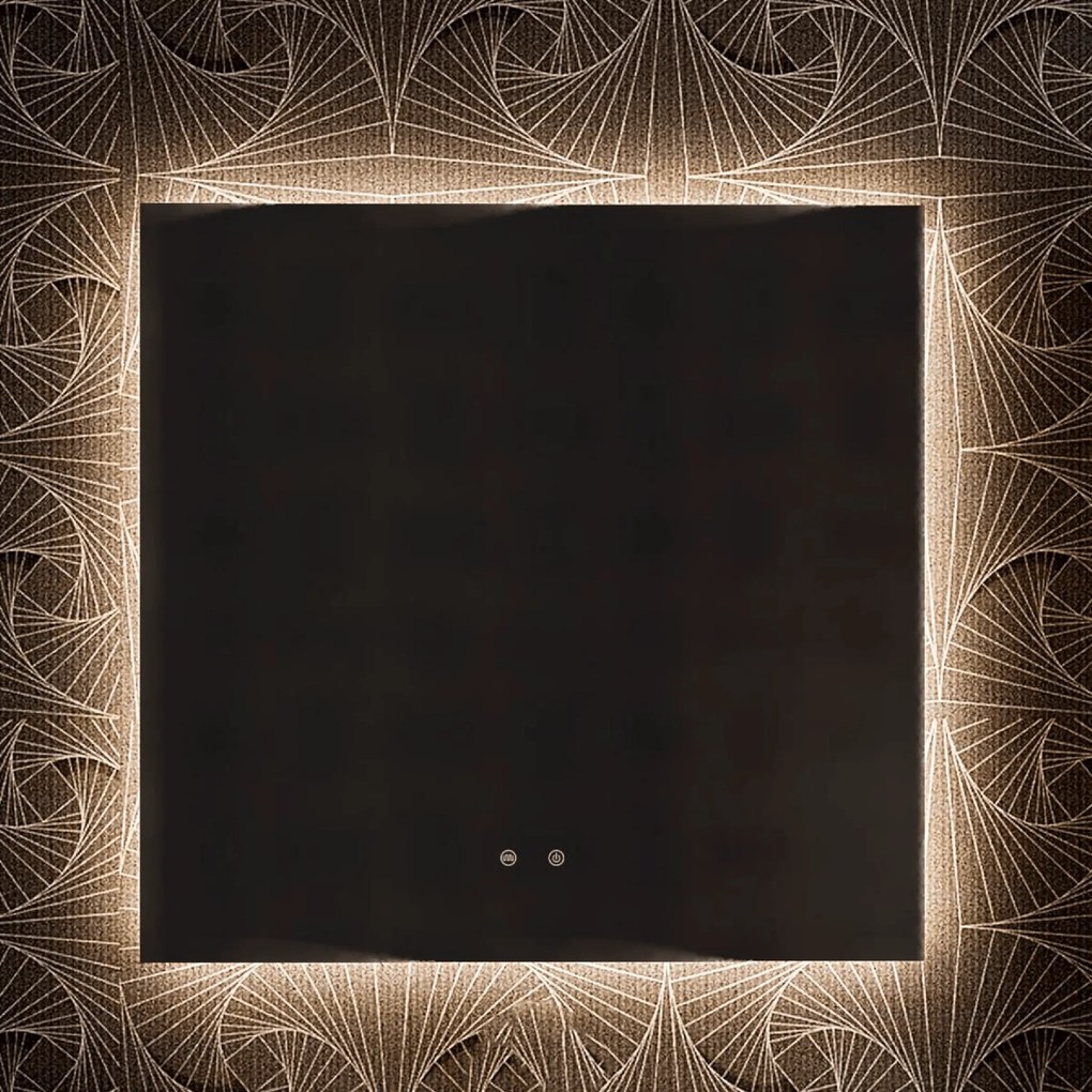 Specchio Quadrato 80x80 Retroilluminato Nofer "Sun"