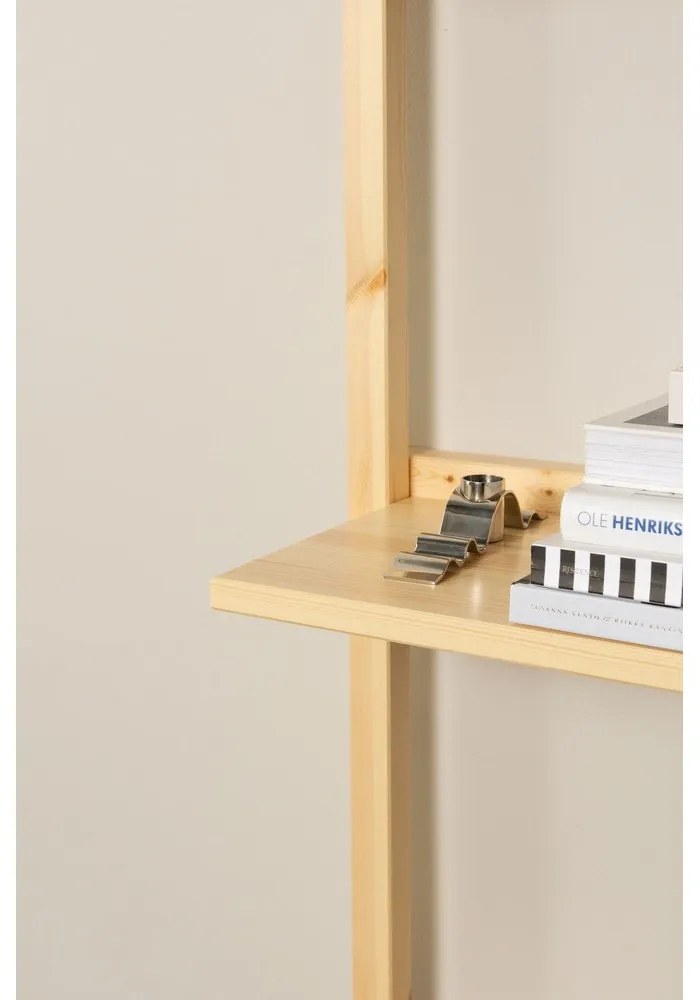 Libreria da parete di colore naturale in pino massiccio 66x127 cm Groove – Karup Design