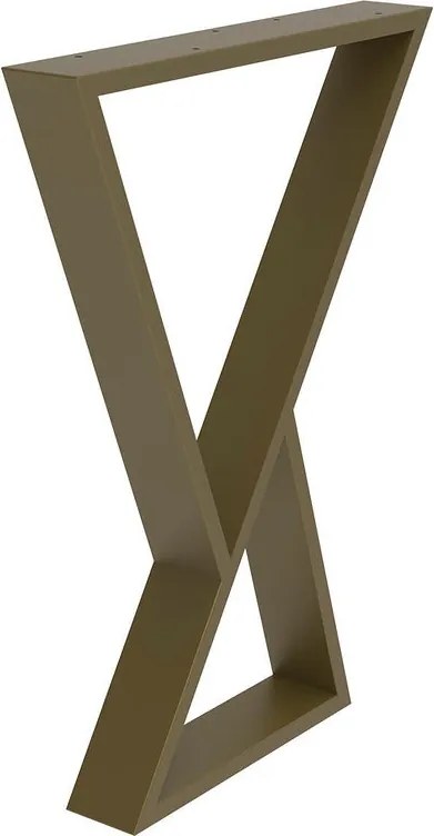 Gamba per mobili STEELMI Federica in acciaio bronzo opaco L 58 x P 8 x H 71 cm
