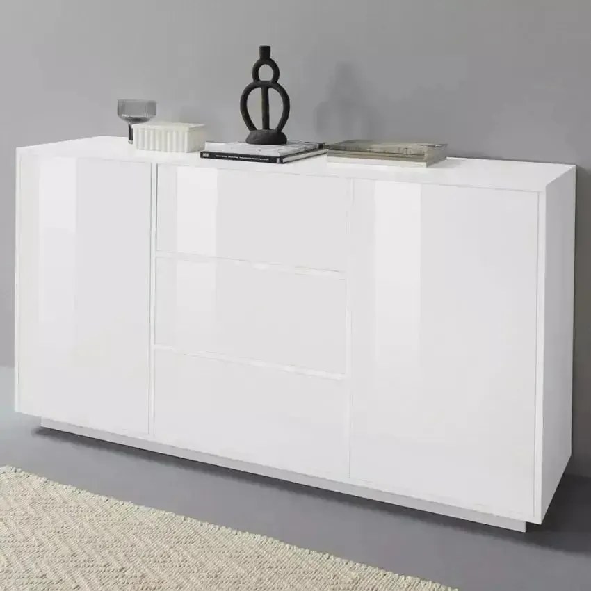 Credenza Bloom Sideboard Bianco Laccato 160 x 41,4 x 86 cm