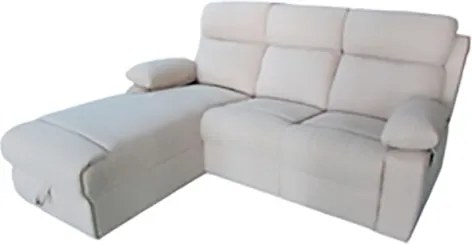 Divano Angolare Recliner 3 Post Con Penisola Contenitore Sinistra Beige