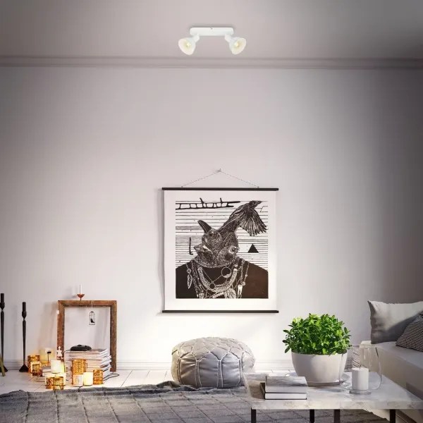 Briloner 2674-026 - Faretto RETRO 2xE14/25W/230V bianco