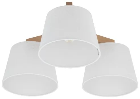 Brilagi - Plafoniera LATTE SABIA 3xE27/15W/230V pino/bianco