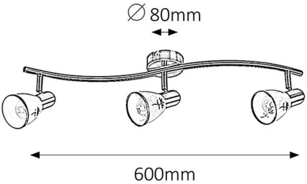 Rabalux 6358 - Faretto ART FLOWER 3xE14/40W/230V