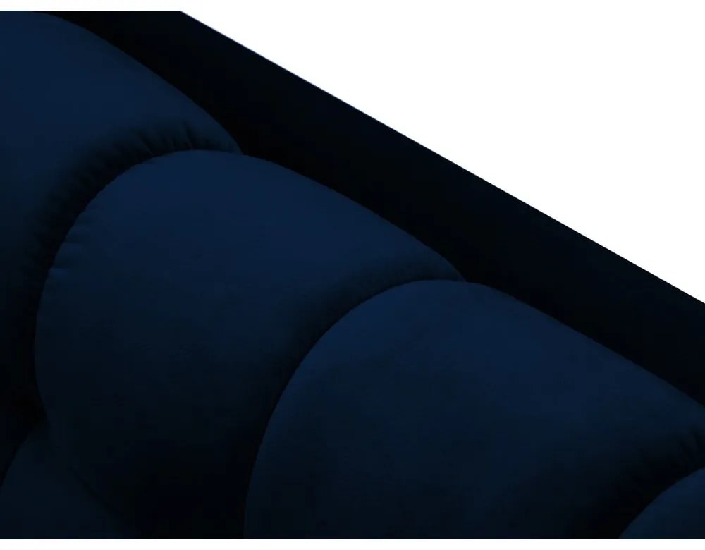 Divano angolare in velluto blu scuro, angolo destro Bali - Cosmopolitan Design