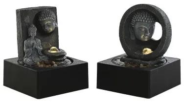Fontana da giardino DKD Home Decor Buddha Resina 18 x 18 x 24 cm Orientale (2 Unità)
