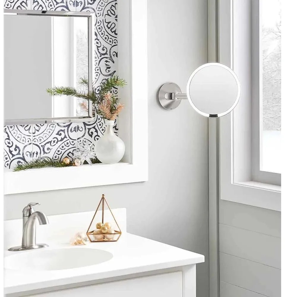 Specchio per make-up con illuminazione/con ingrandimento (10x) ø 12 cm Travel – simplehuman