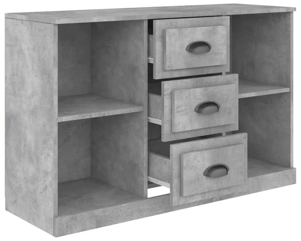 Credenza Grigio Cemento 104,5x35,5x67,5 cm in Legno Multistrato