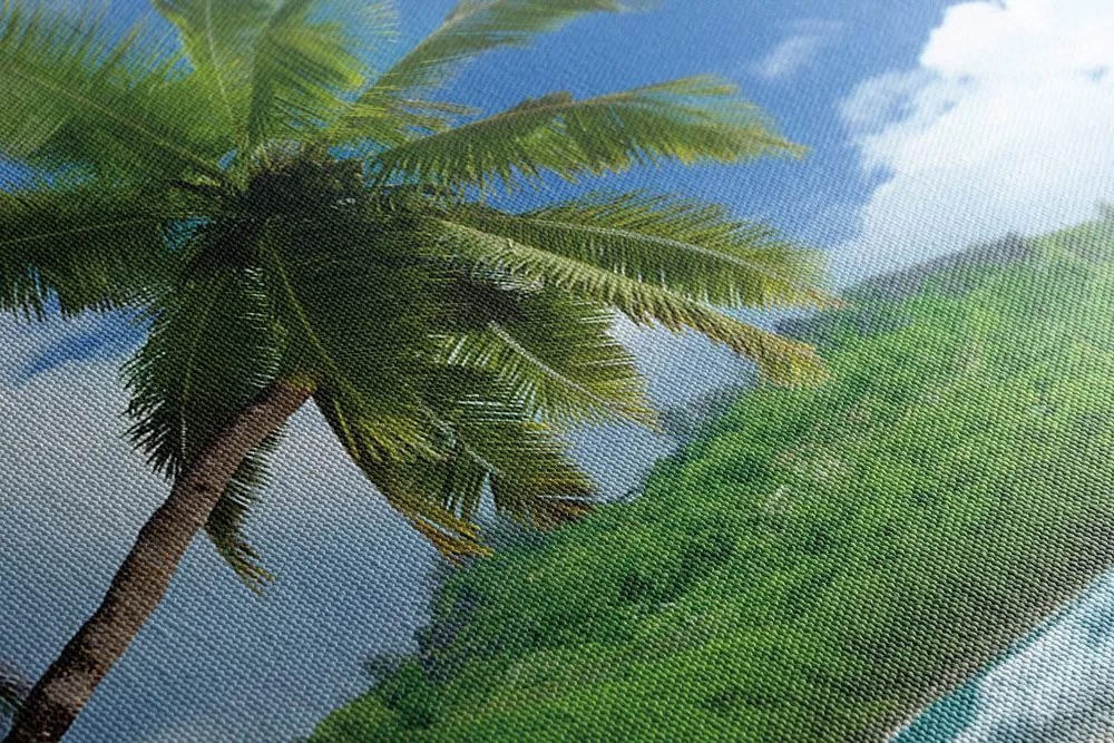 Stampa su tela – Spiaggia stupenda sull'isola delle Seychelles