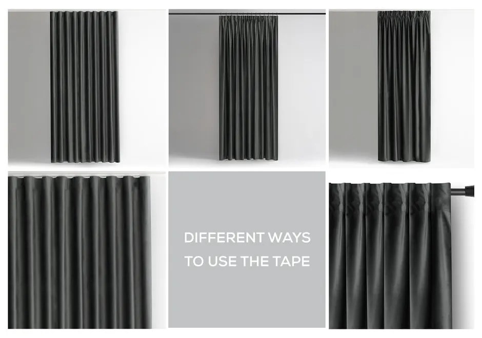 Tenda parzialmente oscurante grigia in velluto 140x270 cm – Restilo