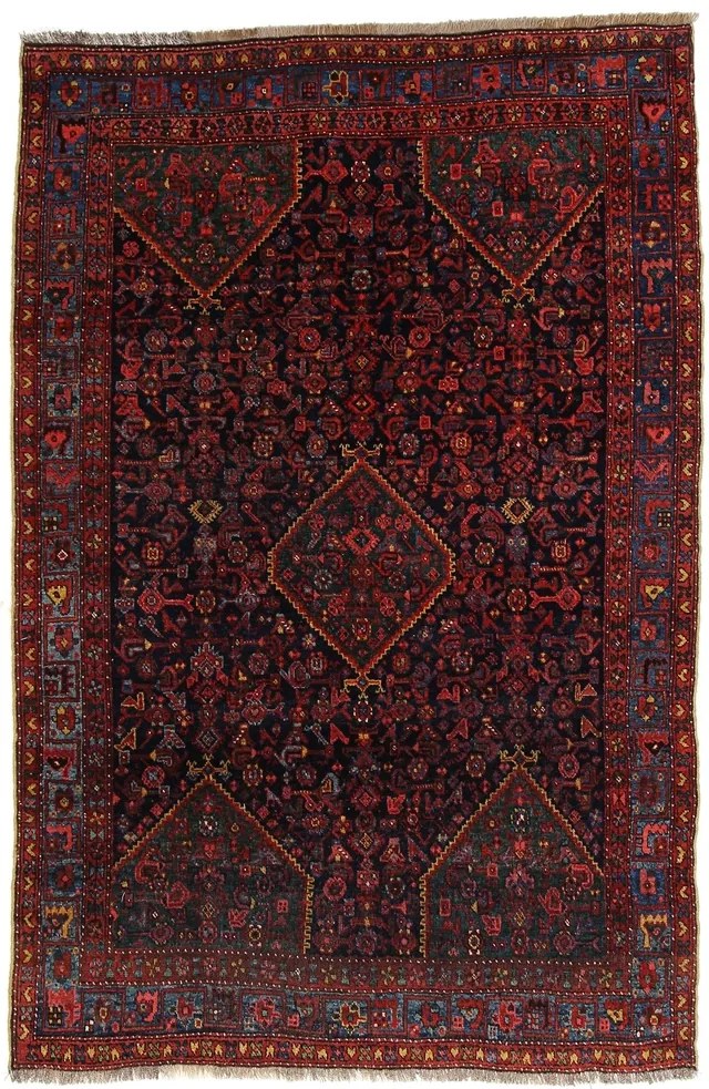 Bidjar Tappeto persiano 140 x 200 Blu (Iran) Annodato A Mano