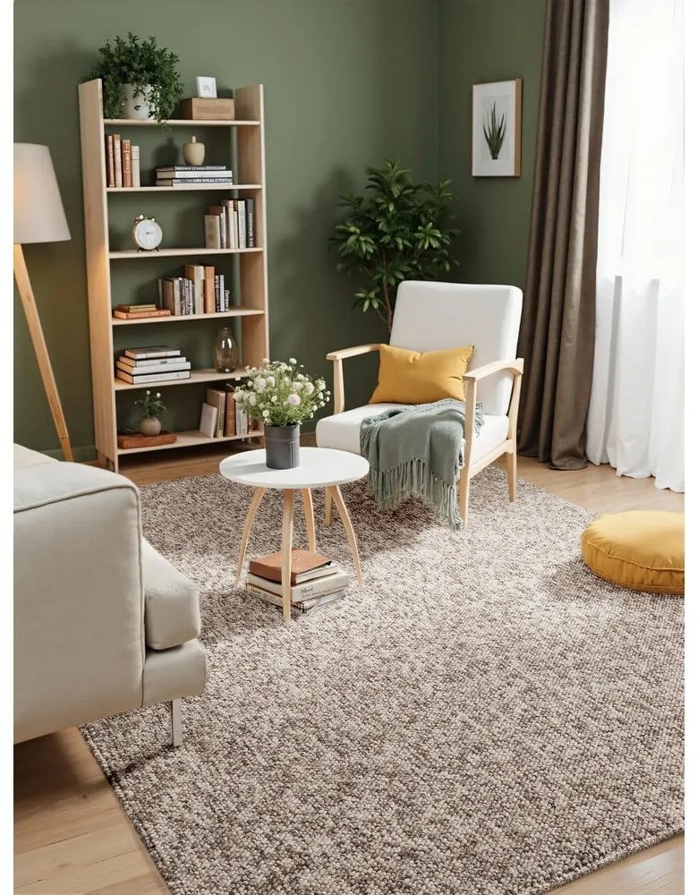 Tappeto grigio lavabile 80x150 cm Rocco Taupe – Elle Decoration