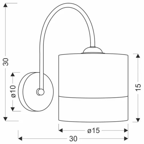 Applique BIANCO 1xE27/40W/230V bianco/marrone