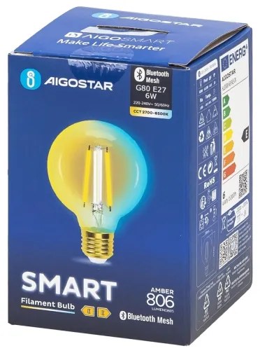 Lampadina LED dimmerabile FILAMENT G80 E27/6W/230V 2700-6500K - Aigostar