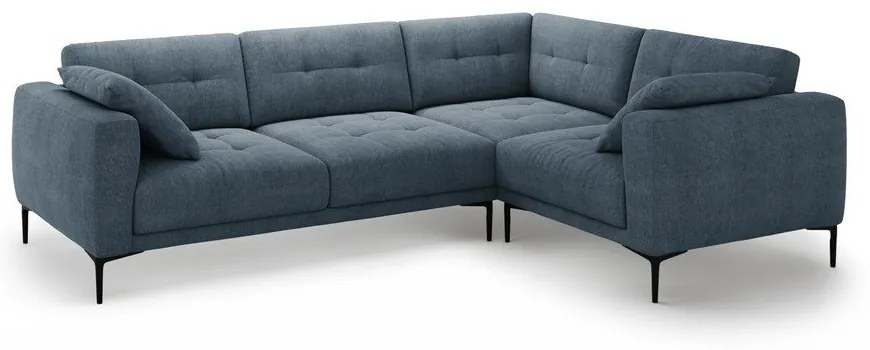 Divano angolare blu scuro (con penisola a destra/a L) Bemy – Micadoni