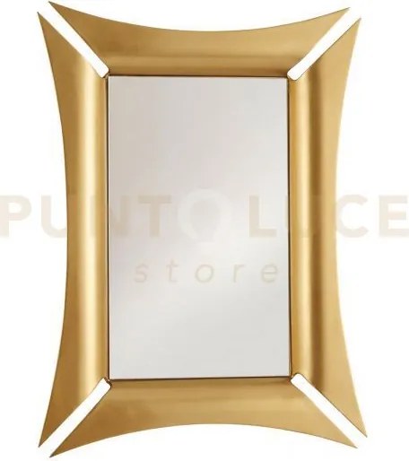 Specchio decorativo da parete morgana rettangolare oro trasparente