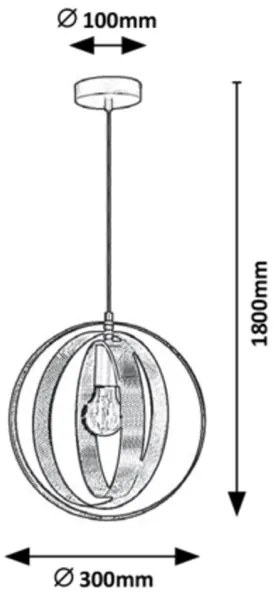 Rabalux - Lampadario su filo 1xE27/60W/230V
