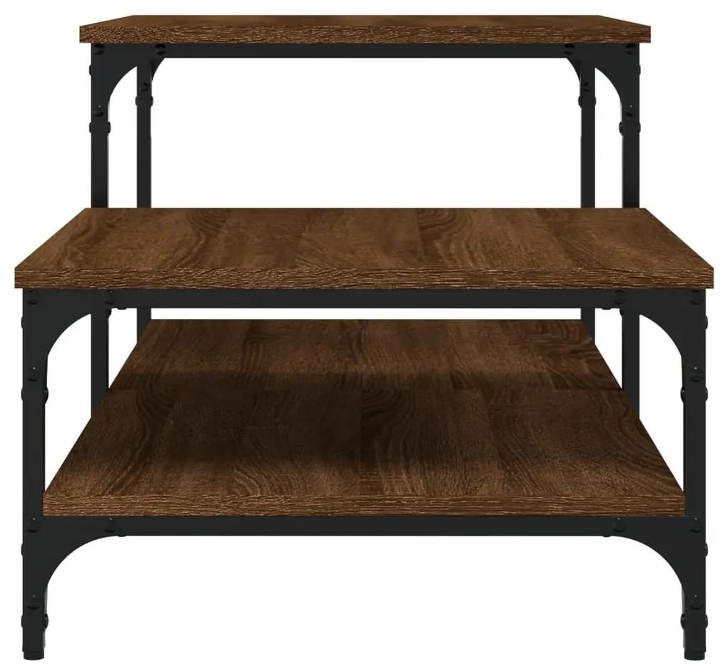 Tavolino salotto rovere marrone 100x50,5x45cm legno multistrato