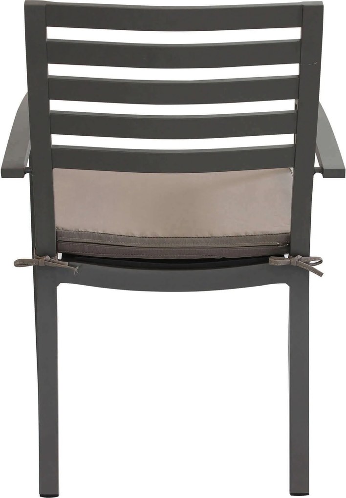 DEXTER - set tavolo in alluminio cm 200/300 x 100 x 74 h con 10 poltrone Dexter