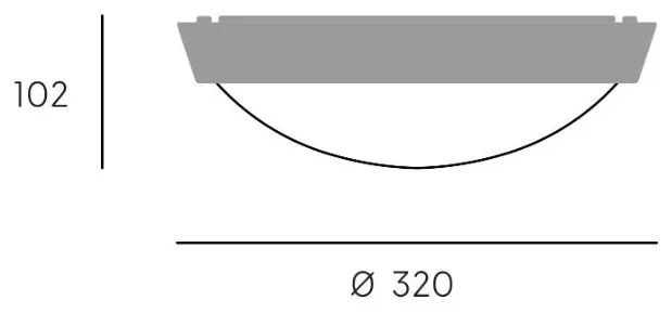 DORIS plafoniera Ø32 30W LED CCT3 bianco