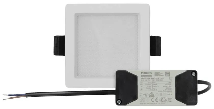 Faro da incasso 10W Foro 85x85mm UGR19 con driver Philips CRI92 CCT Colore Bianco Variabile CCT
