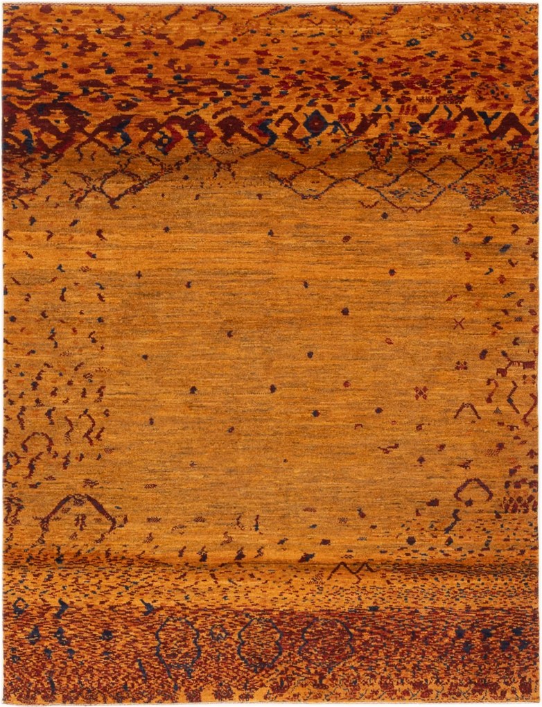 Loribaft Tappeto persiano 150 x 200 Giallo (Iran) Annodato A Mano