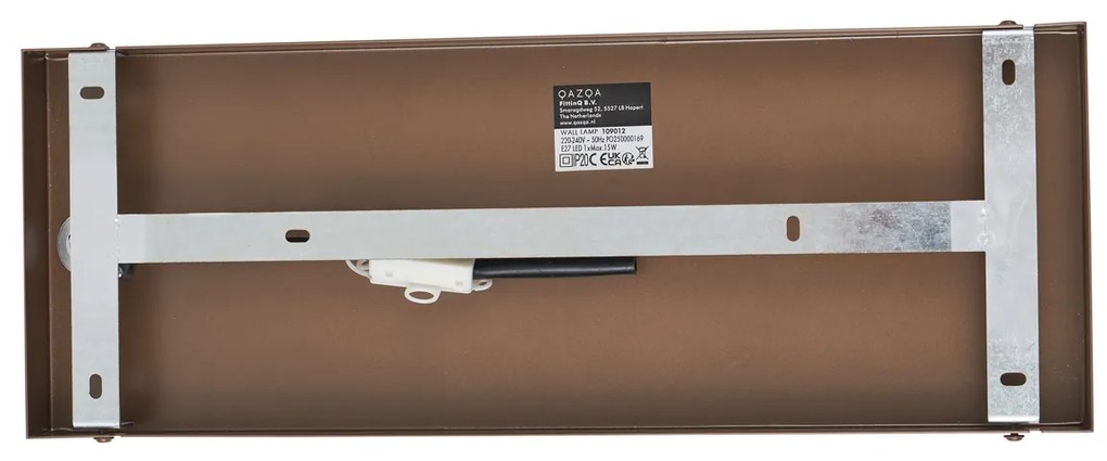 Applique Hotel Chic bronzo scuro con vetro ambrato - Stavelot