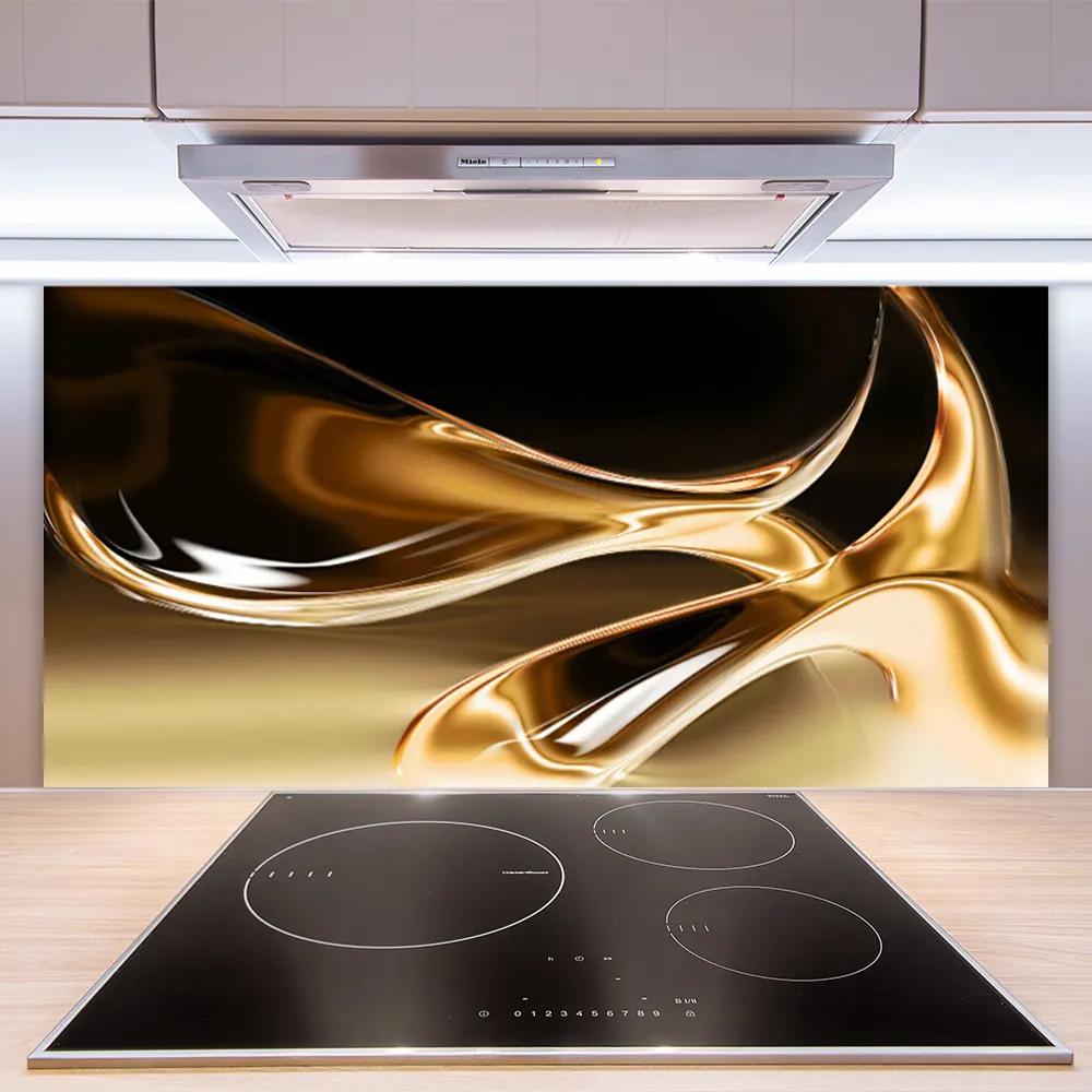 Pannello paraschizzi cucina Arte astratta d'oro 100x50 cm