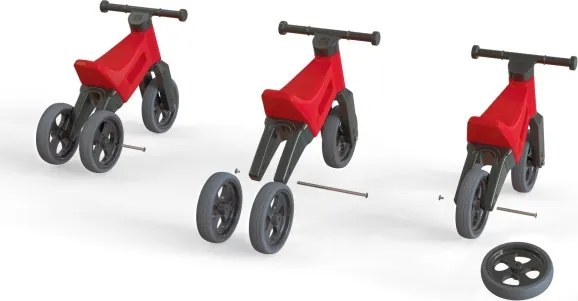 Funny Wheels - Bicicletta senza pedali 2 in 1 RIDER SPORT rosso/nero