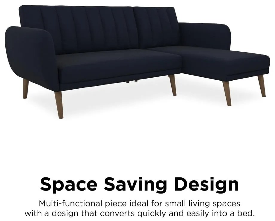 Divano letto angolare blu scuro Brittany - Novogratz