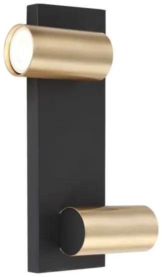 Faretto da parete GENESIS 2xGU10/8W/230V nero