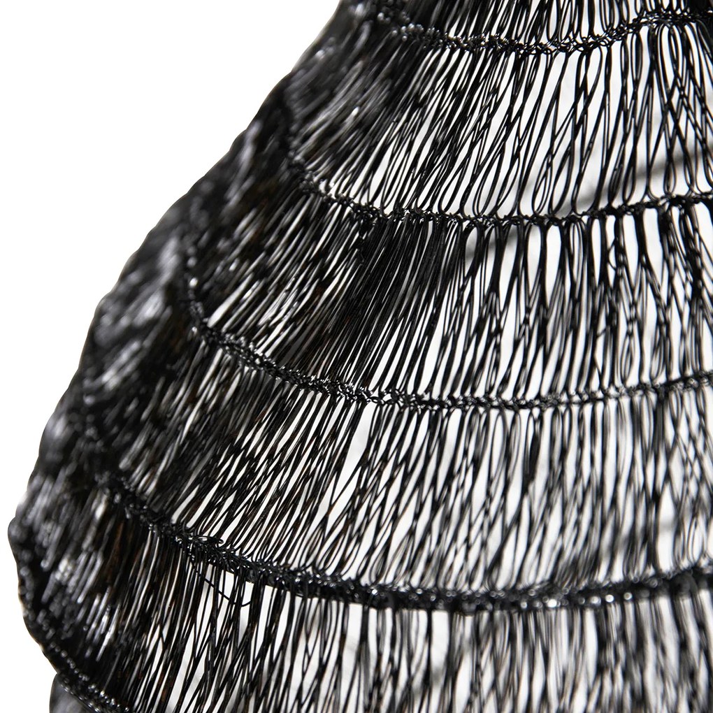 Lampada a sospensione orientale nera 45 cm x 40 cm - Vadi