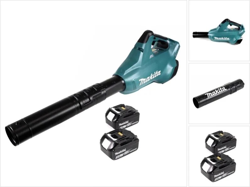 Makita DUB 362 T Soffiatore a batteria 2x18V + 2x Batterie 5 Ah - senza caricabatterie