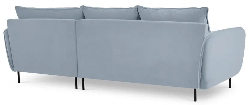 Divano angolare in velluto azzurro (angolo destro) Vienna - Cosmopolitan Design