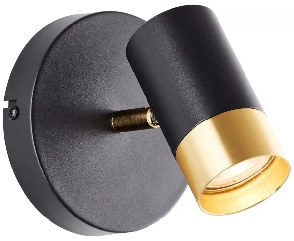 Brilliant - Faretto da parete a LED VIGOLO 1xGU10/5W/230V nero/oro