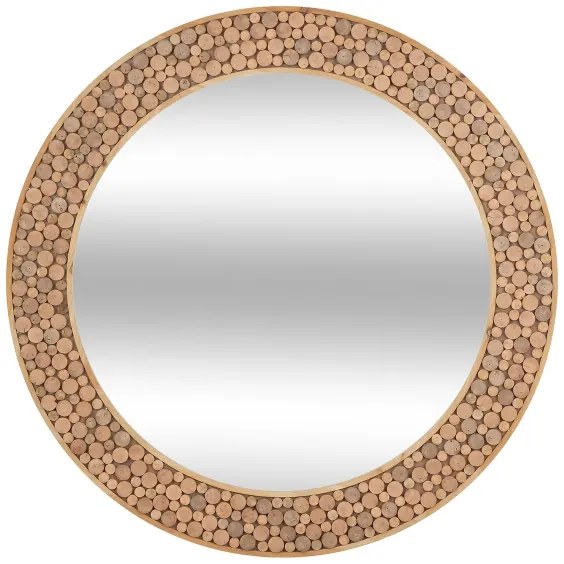 Atmosphera - Specchio da parete ANOKI diametro 99 cm eucalipto