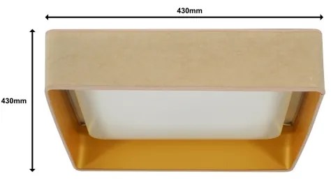 Brilagi - Plafoniera LED VELVET SQUARE LED/24W/230V beige