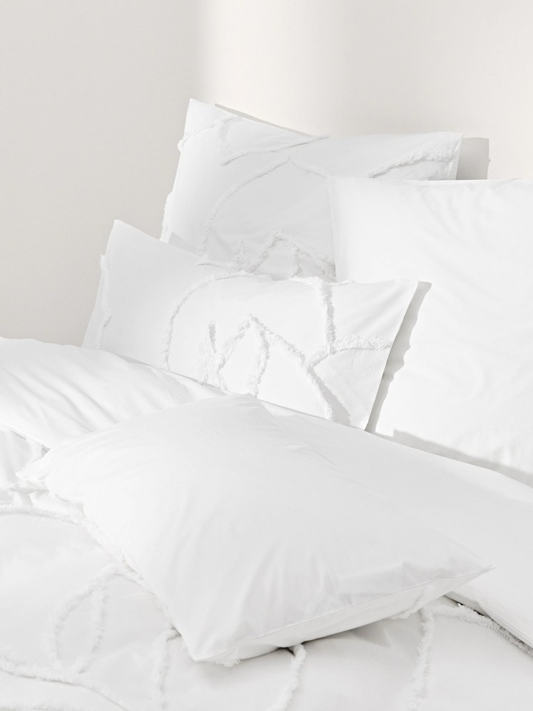 Copripiumino in cotone percalle con dettagli capitonné Madeline