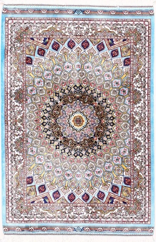 Ghom Tappeto persiano 60x90 Blu (Iran) Macchina