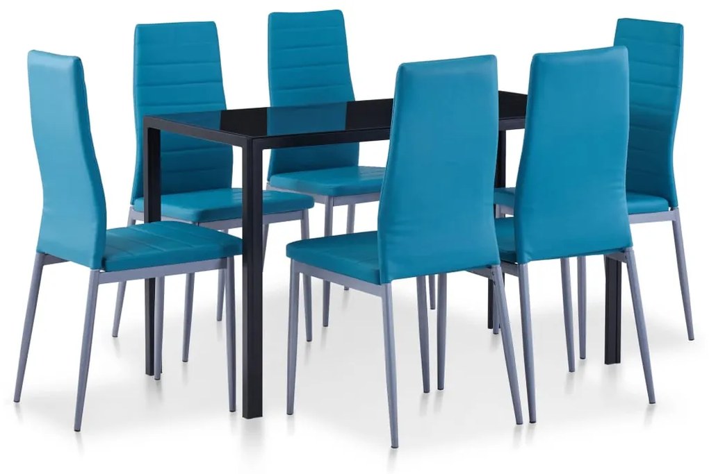 Set da pranzo 7 pz blu