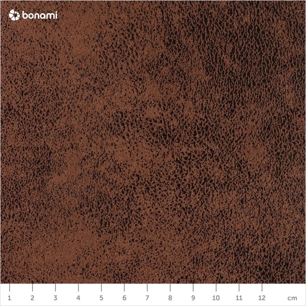 Divano letto vintage in similpelle marrone, angolo destro Lofty Lilly - Miuform