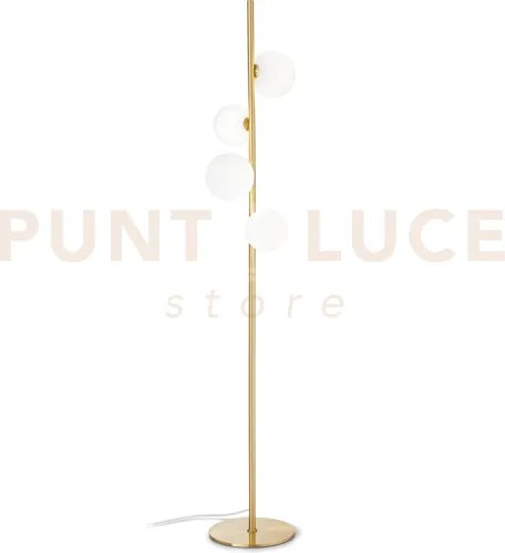 Perlage lampad da terra 4 luci attacco g9 lampadine incluse bianco